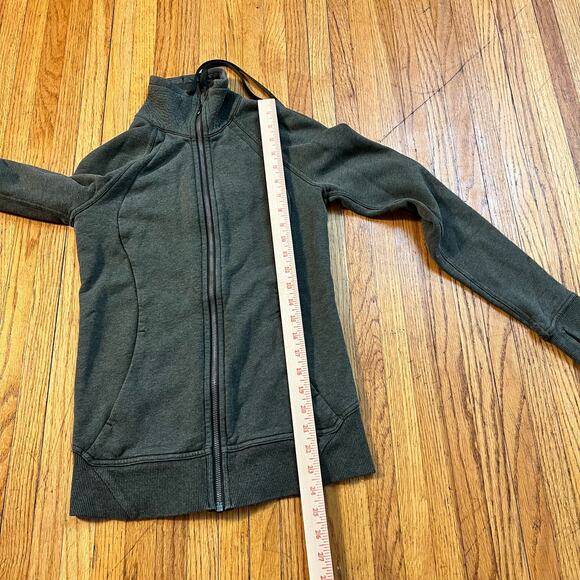 Lululemon Hustle & Huddle Full Zip Sweatshirt Womens 2 Green Jacket W4AVDS * - Picture 10 of 10